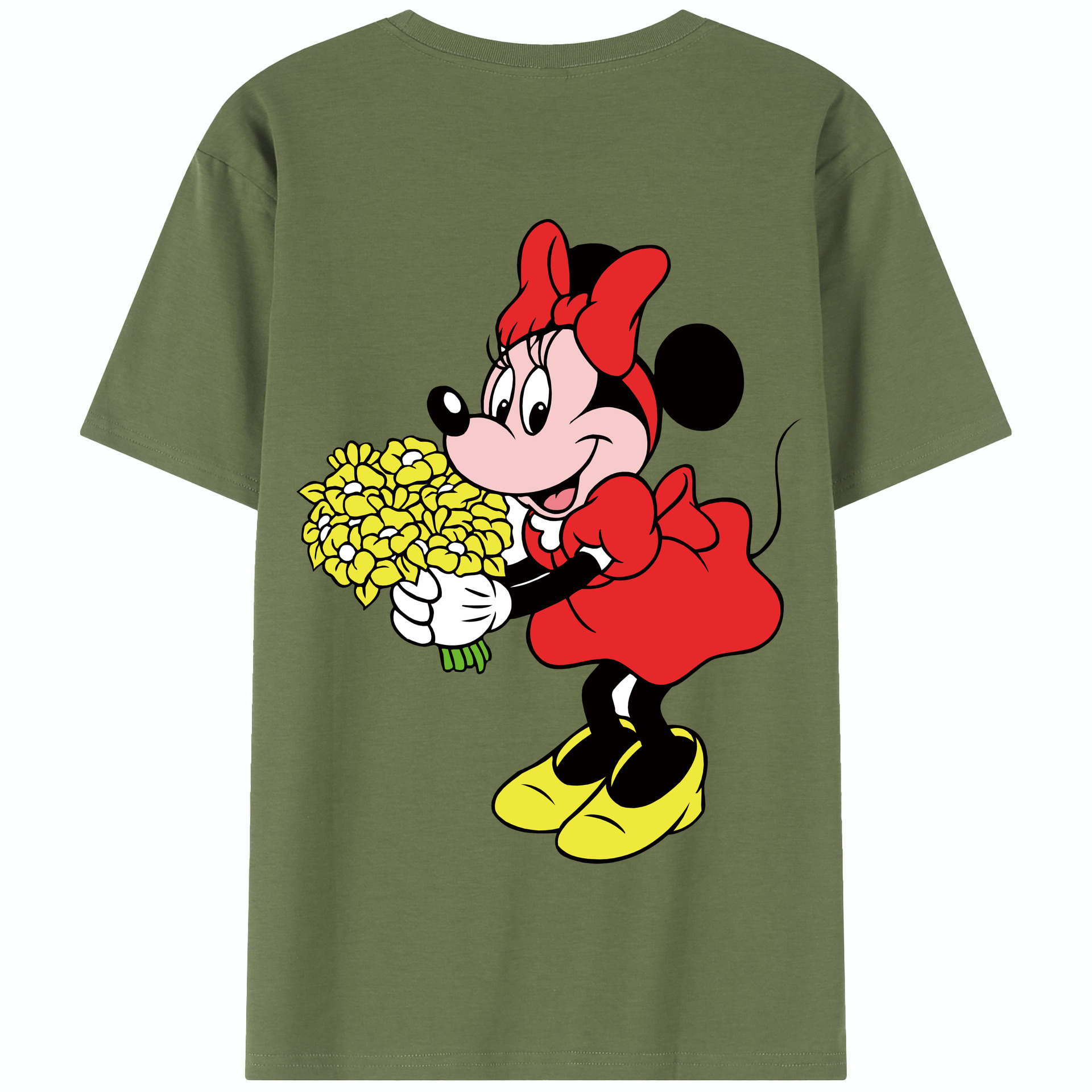 （画像用） ミッキーマウス Mickey Mouse 綿100％半袖Tシャツ（背面プリント）